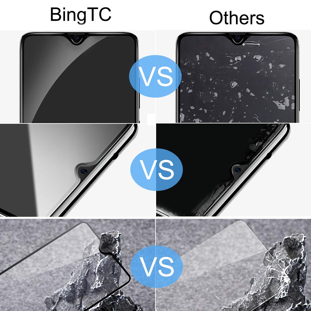 BingTC Huawei Mate 20 Panzerglas Schutzfolie Full Coverage Panzerfolie Displayschutz 9H Gehärtetem Glass 0,33mm Anti-Kratzen Anti-Bläschen HD Displayschutzfolie für Huawei [2 Stück]