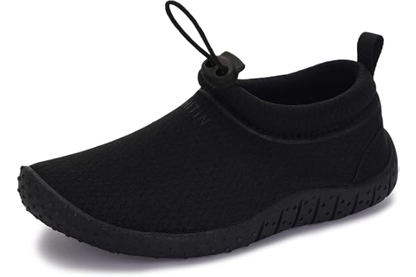 WHITIN Little/Big Kids Amphibious Water Shoes | Boys/Girls Aqua Socks Z1K01 | Slip-On Design for Independent On/Off, Drawstring Keeps Sand & Pebbles Out, Foldable & Lighweight, Camping & Beach Essentials
