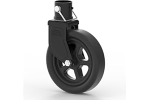 TOWKING 2000lbs 8" Trailer Jack Swivel Caster Replacement with Upgraded Spoked Wheel and Pin, Black
