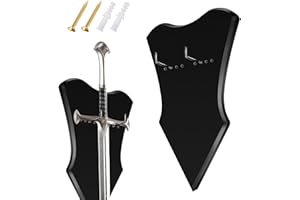 Elifinds Adjustable Sword Wall Mount & Medieval Sword Holder Versatile Axe Hanger, Dagger Rack & Hook Stand for Wall Display Sturdy Sword Wall Plaque for Weapon Display (1 Pcs Large)