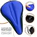 Bikeroo Comfort Bike Seat Cushion - Blue Narrow Padded Gel Cover for Exercise, Mountain & Road Bikes, Universal Fit for Peloton & Stationary Bikes