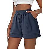 Dokotoo Women's Air Layer Casual Comfy Moisture Wicking Drawstring Shorts with Pockets