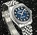 Parnis Sangdo Ocean Blue Dial with Diamonds Men's Date Automatic Mechanical Watches