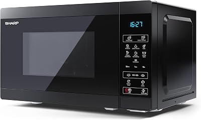 Sharp YC-MS02U-B Compact 20 Litre 800W Digital Microwave Black