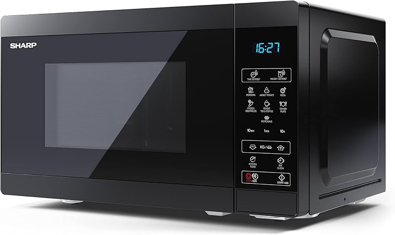 Sharp YC-MS02U-B Compact 20 Litre 800W Digital Microwave Black