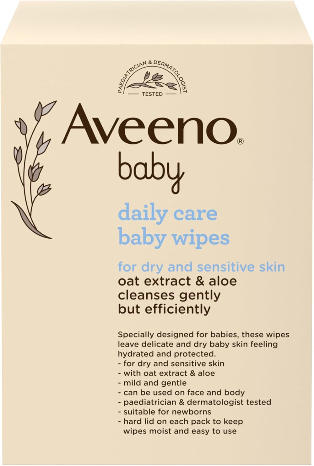 Aveeno Baby Daily Care Wipes Sensitive Skin 864 Wipes Pack 12