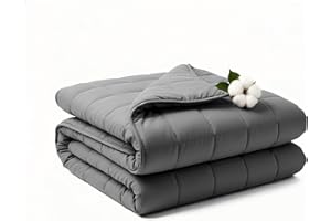 RJOP Weighted Blanket 15lbs 60"x80", Weighted Blankets for Adults, Cooling Weighted Blanket for Sleeping, Machine Washable Soft & Breathable All-Season Comfort & Premium Glass Beads(60" x 80" 15 lbs)