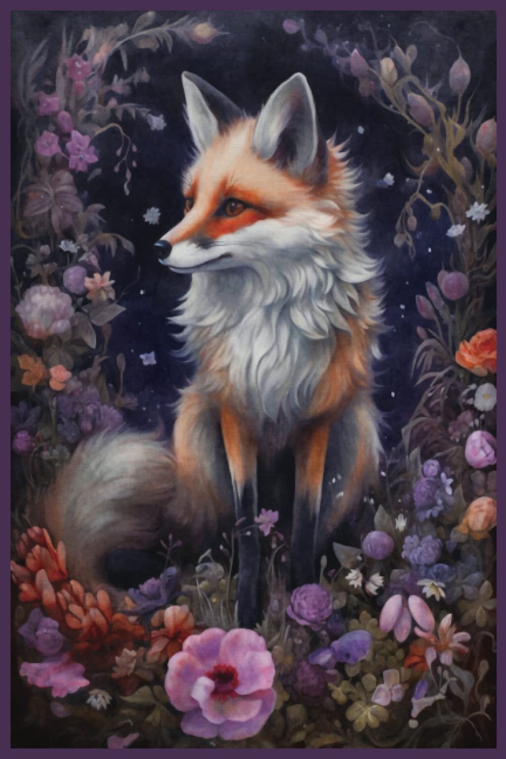 Purple Fox Calendar planner mystic halloween fall undated