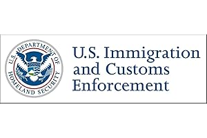 AMERICAN VINYL US Immigration and Customs Enforcement Bumper Sticker (Homeland Security Logo Insignia Vinyl Decal for car truck or van (3 x 9 inch)