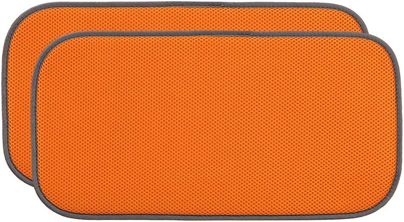 Jovilife 918in Microfiber Dish Mat,Dish drying mat Microfiber,washable absorben,orange,2PCS