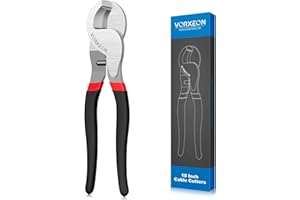VORXEON Cable Cutters 10 Inches Black, Heavy Duty High Leverage Cutter Tool Big Wire Cutters for Aluminum, Copper, Communicat