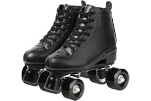 XUDREZ Classic Roller Skates High-Top Double-Row Leather Roller Skates for Women and Men