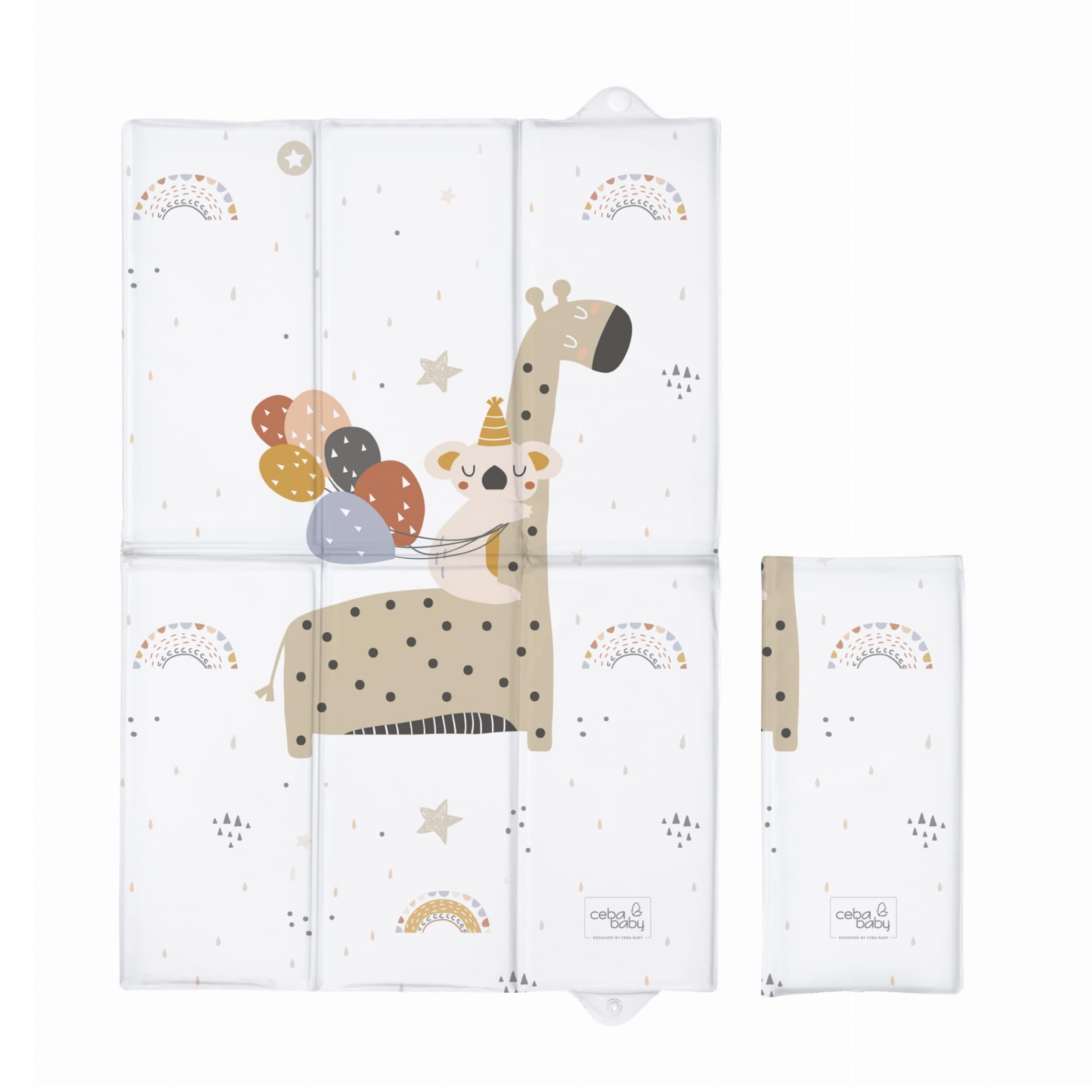 Portable Foldable Baby Travel Changing Mat | Soft, Waterproof, Compact Diaper/Nappy Changer | 40x60 cm (Giraffe)