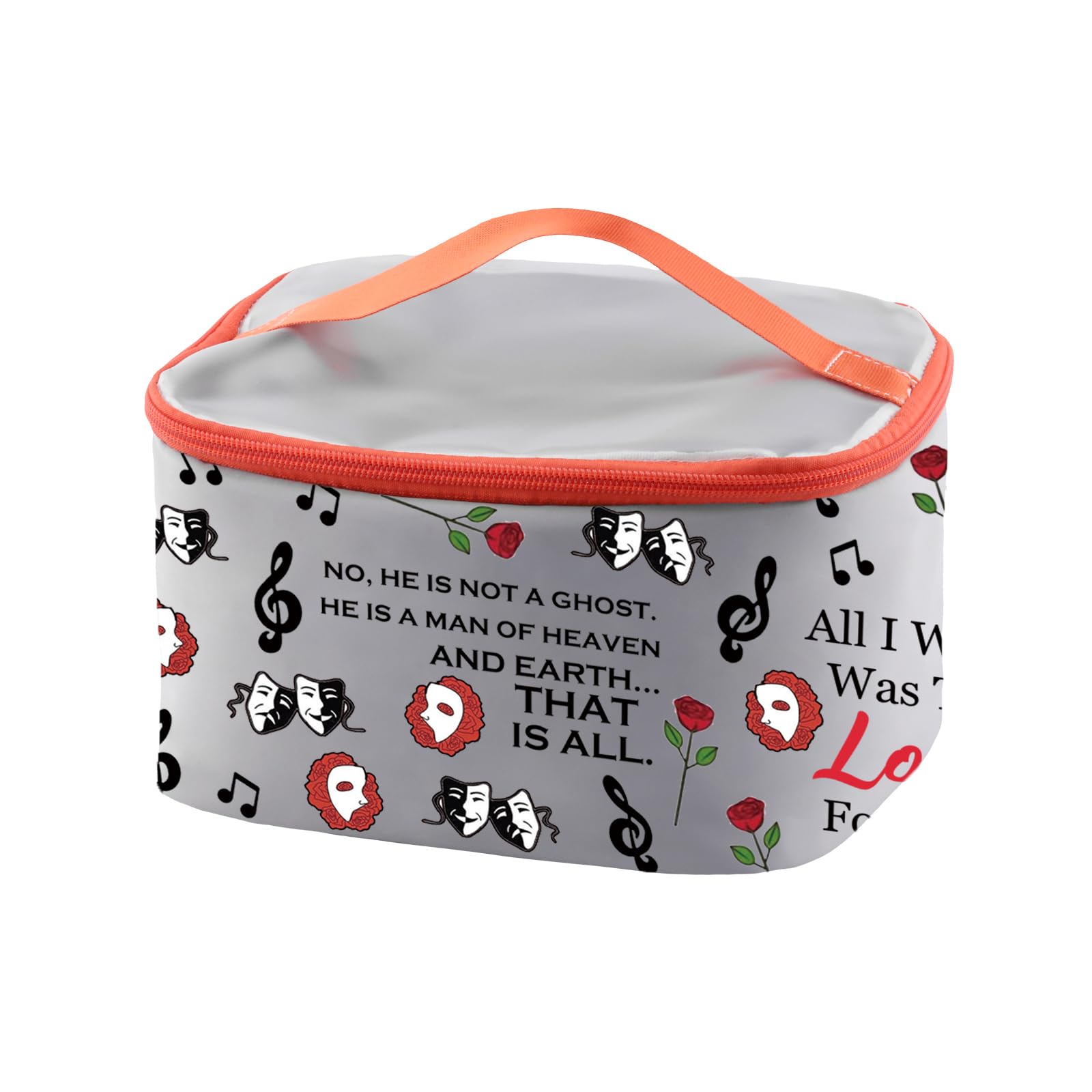 PXTIDY Opera Phanto Drama Cosmetic Case Broadway Musical Gift Phantom's Mask Theatre Bag Phantom Musical Gift