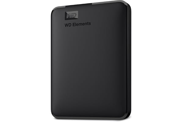 WD 2TB Elements Portable External Hard Drive for Windows, USB 3.2 Gen 1/USB 3.0 for PC & Mac, Plug and Play Ready - WDBU6Y0020BBK-WESN | 2TB Portable HDD, USB 3.2 Gen 1, Windows 10 Plus, Includes USB-a Cable, 2-Yr Warranty
