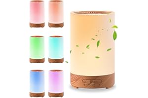 150ml Essential Oil Diffuser, Aromatherapy Mist Maker with 7 Color LED Lights, Timer & Auto Shut-Off, Quiet Humidifier for Ho