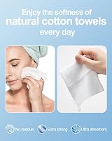 Smile & Smile Purcotton Disposable Face Towel 100% Cotton 300 Ct 20x20 cm view 4