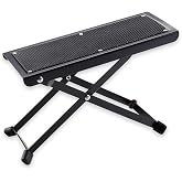 Miwayer Guitar Foot Rest 4-Position Height Adjustable Rubber End Caps and Non-Slip Rubber Padfor Com fortable and Solid Support