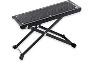Miwayer Guitar Foot Rest 4-Position Height Adjustable Rubber End Caps and Non-Slip Rubber Padfor Com fortable and Solid Support