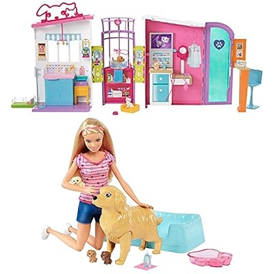 Barbie Pet Care Bundle with Playset and Doll Kuwait Ubuy