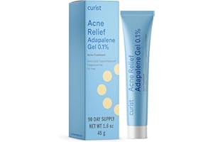 Curist Adapalene 0.1% Acne Gel Topical Retinoid Acne Medicine - Prevent Whiteheads, Blackheads, & Clogged Pores - Adapalene Retinoid Acne Treatment For Face