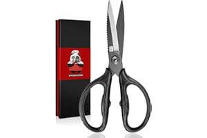 SHAN ZU 8.4" Titanium Heavy Duty Kitchen Scissors - Japanese 5Cr15MoV Stainless Steel Shears, All Purpose Detachable Shears f