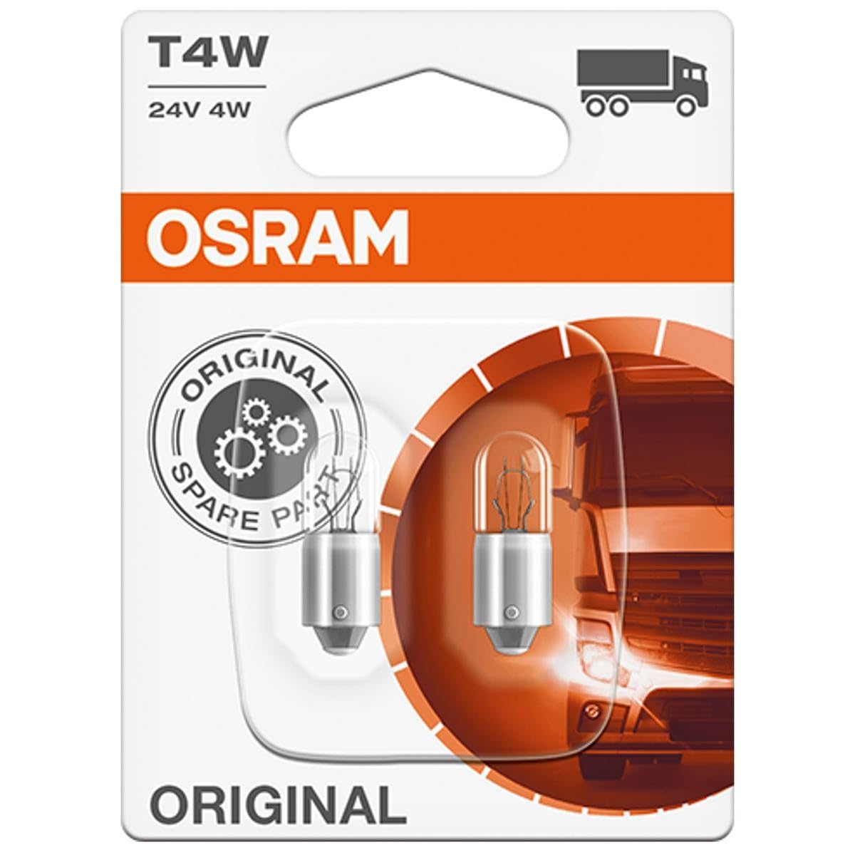 OSRAM 3930BLI2 lamp, 24V/4W, T4W, BA9s, in double blister, 3930-02B