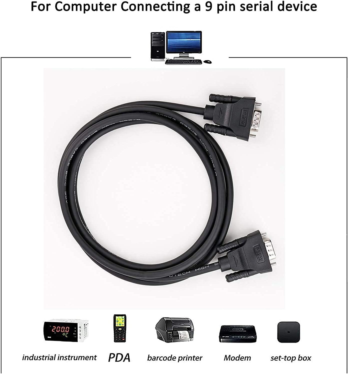 Amazon Dtech Rs232c シリアルケーブル 1 5m クロスケーブル メス メス Dtech シリアルケーブル 通販