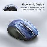 TECKNET Bluetooth Mouse Tri-Mode 4800 DPI Rechargeable Silent 6 Buttons view 6