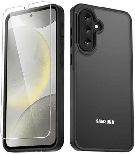 Amazon.com: WOGROO for Samsung Galaxy A36 5G Case Black, Scratch