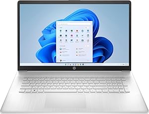 HP Laptop 17-cn3002sl, PC Portatile 17″, Display 17.3″ FHD Antiriflesso, Notebook, Intel Core i7 1355U, 16GB RAM, 512GB SSD, Intel Iris Xe, Windows 11, Computer Portatile, Argento, QWERTY