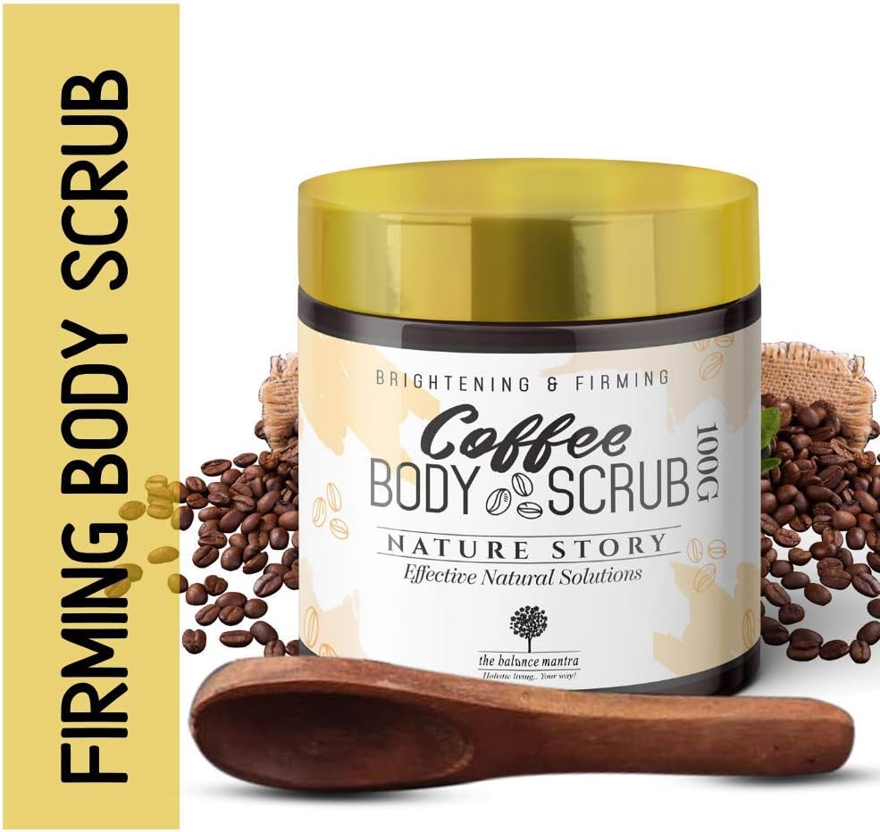 The Balance Mantra Brightening and Firming Coffee Body Scrub, 100g |Grapefruit | Almond | Argan | Paraben & SLS Free