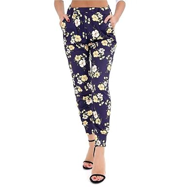 Women Palazzo Trousers Floral Print 