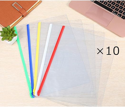 Amazon クリアファイル ファイル袋 判 ファイル入れ 透明 厚手 商務におすすめ ファイルケース プレゼン セミナー オフィス用品 Pvc製 撥水 収納バッグ 收納袋 10セット 50 セット ５０セット ケースファイル キャリングケース 文房具 オフィス用品