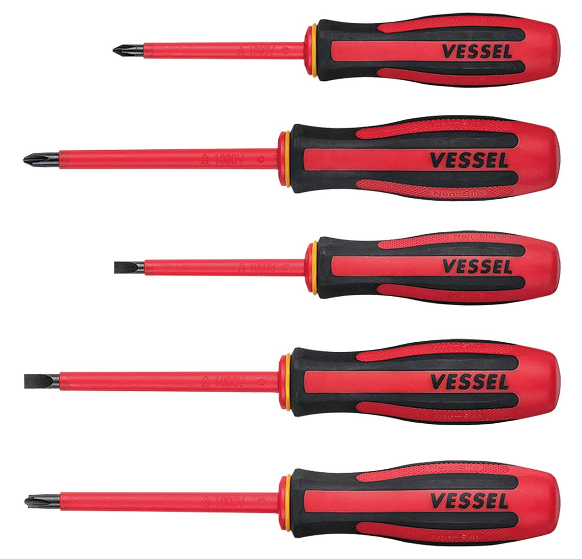 Vessel Set of Insulated Screwdrivers Megadora VDE (5 Pieces)