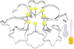 Frying Egg Ring | 8 Shape Molds Non-Sticky Kitchen Gadgets | Kitchen Egg Cooking Rings | for Breakfast Hamburger Salad Pancak
