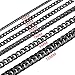 U7 Men Black Gun Plated 7mm Wide Classic Cuban Curb Link Chain Bracelet (Length 8.3