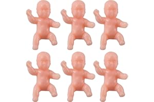 SHAOQINLIN 30Pcs King Cake Babies 1.2inch Mini Plastic Babies，Suitable for Baby Shower Ice Cube Games Mardi Gras Party Decorations (White)