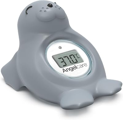 Angelcare Happy Seal Baby Bath Room Thermometer Grey