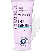Keranique Hydrating Deep Conditioner for Dry Damaged Hair - Deep Hydration Hair Conditioner for Women with Keratin - Intense Hydrator for Repairing Natural Moisture on Dry, Frizzy, Thin, Damaged Hair