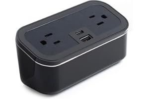 Brandstand | CubieMini | 1 USB-A Port and 1 USB-C Port | 2 Tamper Resistant Outlets