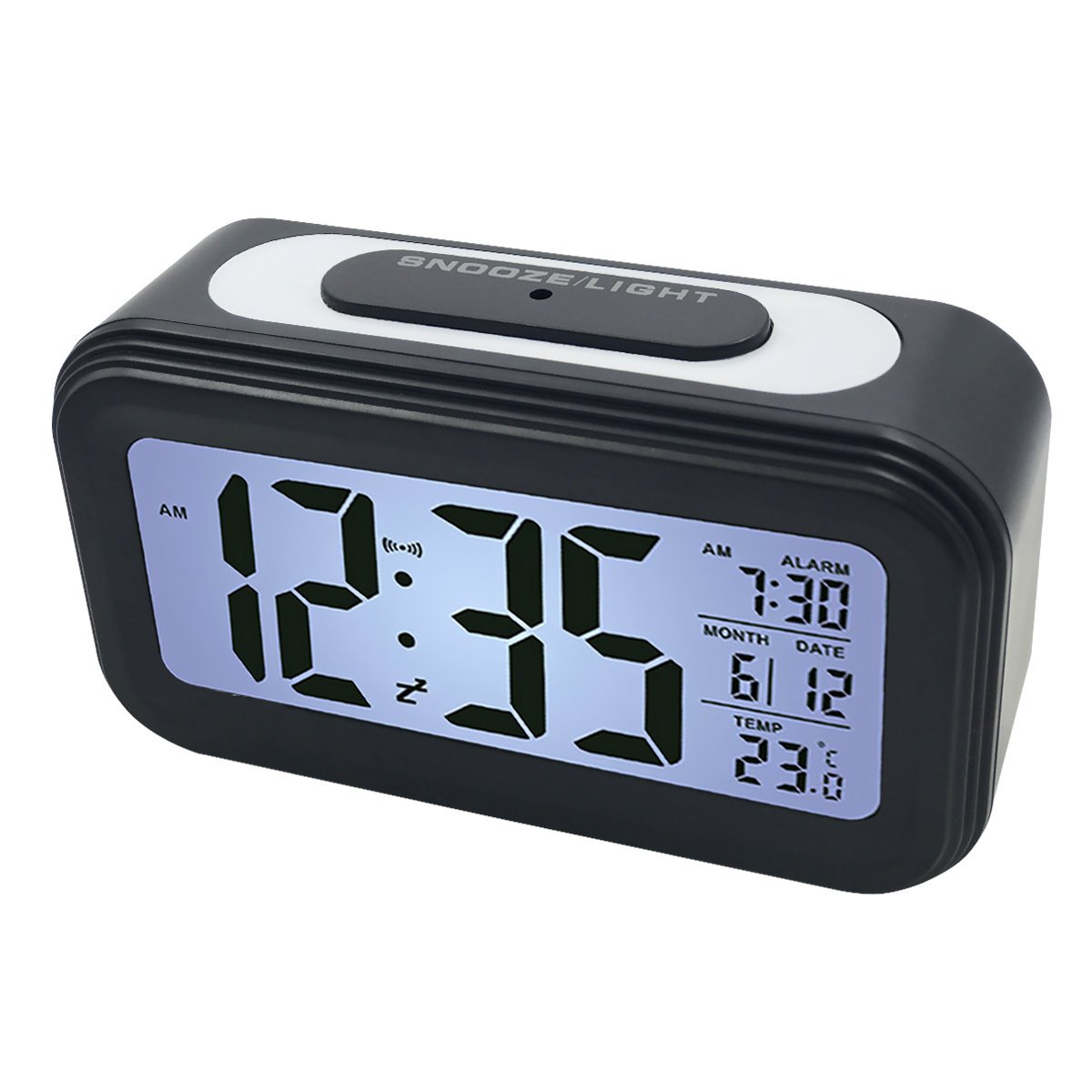 Sveglia Digitale Da Comodino Con Temperatura E Data - Luminosit&agrave; Regolabile, USB/Batteria