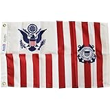 Coast Guard Ensign - 15 in x 24 in Nylon USCG Ensign