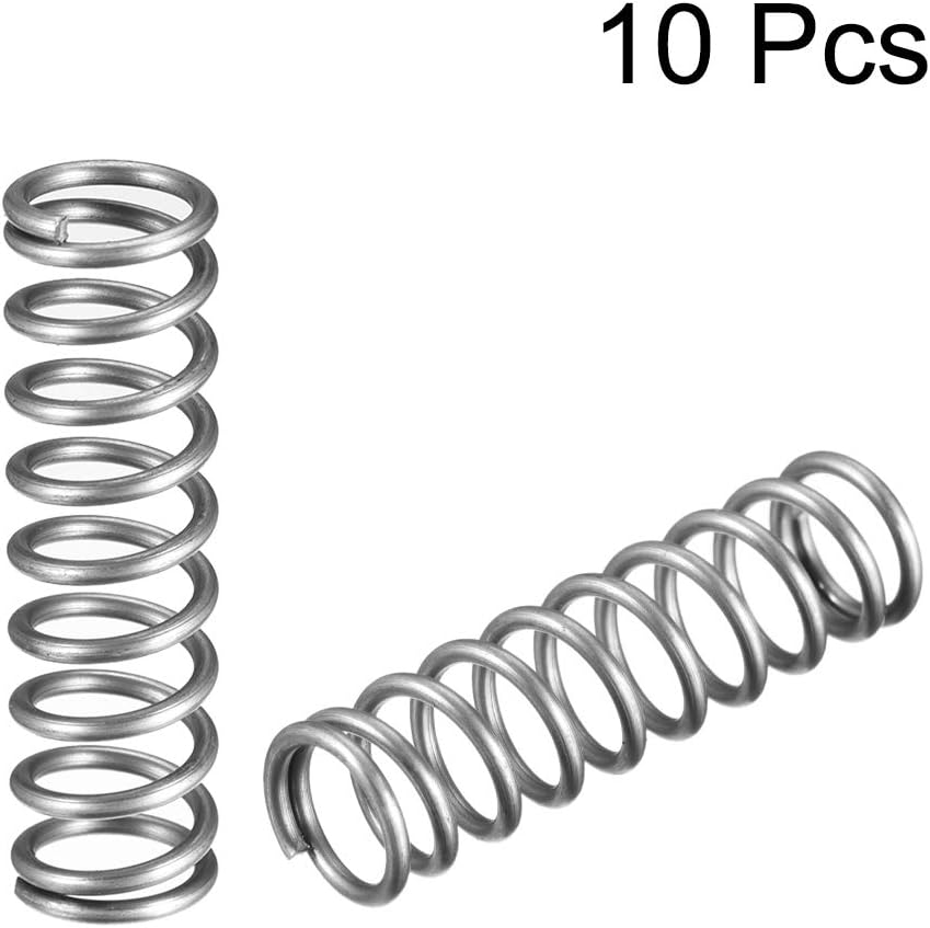 sourcing map Wire Diameter 0.06", OD 0.51", Free Length 1.77" Spring Steel Coil Extended Compressed Spring 10pcs - Image 4