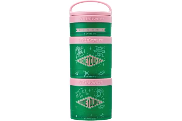 Whiskware Harry Potter Stackable Snack Containers for Infants, Kids, and Toddlers, Durable Food Storage Containers for Daycare, Car, and Airplane Travel, Dishwasher Safe, Honeydukes