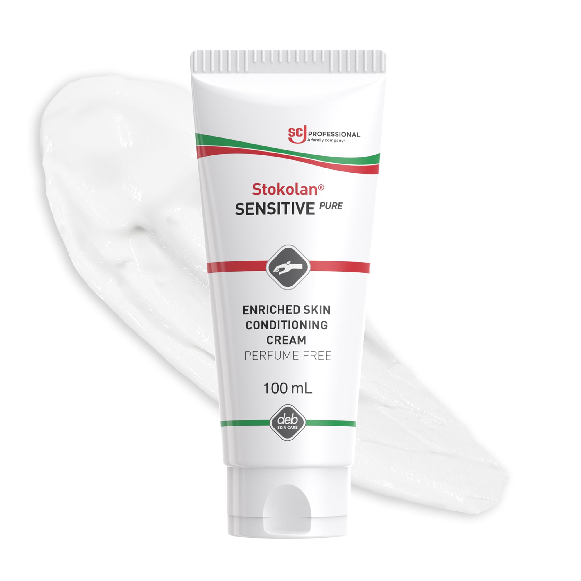 SC Johnson Professional Stokolan Sensitive Pure – Deep Hydration Cream for Dry, Very Dry & Sensitive Skin – Perfume Free – Dye Free – 100ml Tube – For Professional Use Only