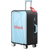 YHOUSE Clear Luggage Cover Protector For Suitcase, PVC Waterproof Suitcase Cover Protector Fit 30-32 Inch Luggage