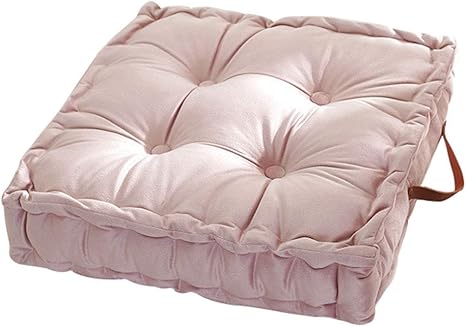 Amazon Co Jp Surrui1 座布団 クッション おしゃれ スクエア 椅子クッション 座布団クッション 無地 シートクッション 厚い 四角 ざぶとん 座蒲 チェア 高級 もちもち チェアクッション チェアパッド 畳 おしりが痛くならない ピンク ホーム キッチン