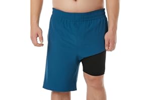 BRISIRA Big and Tall Mens Swim Trunks Swim Shorts Compression Liner Swimsuit Bathing Suit Board Shorts 1X-6X