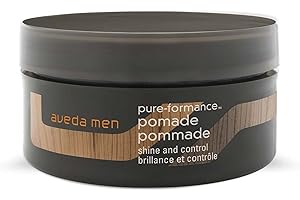 Aveda Men Pure-Formance Pomade | Strong Hold Hair Pomade | Non-Greasy Formula | Water-Based | Short to Medium-Length Hair, 2.5 Ounce